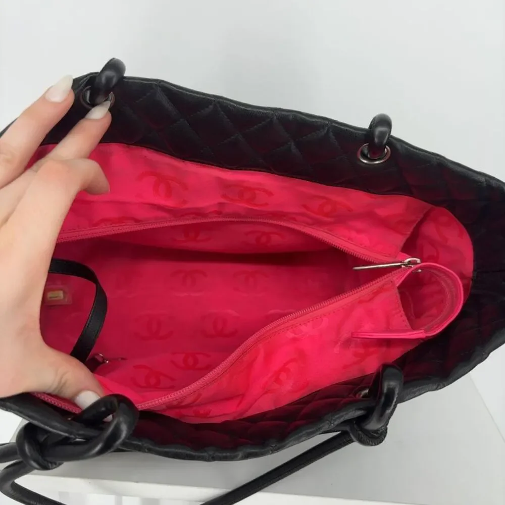 CHANEL Black Quilted Lambskin Bag